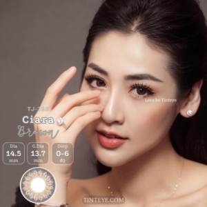 Kính áp tròng nâu pha hồng Tinteye Lens giãn nhẹ TJ-768